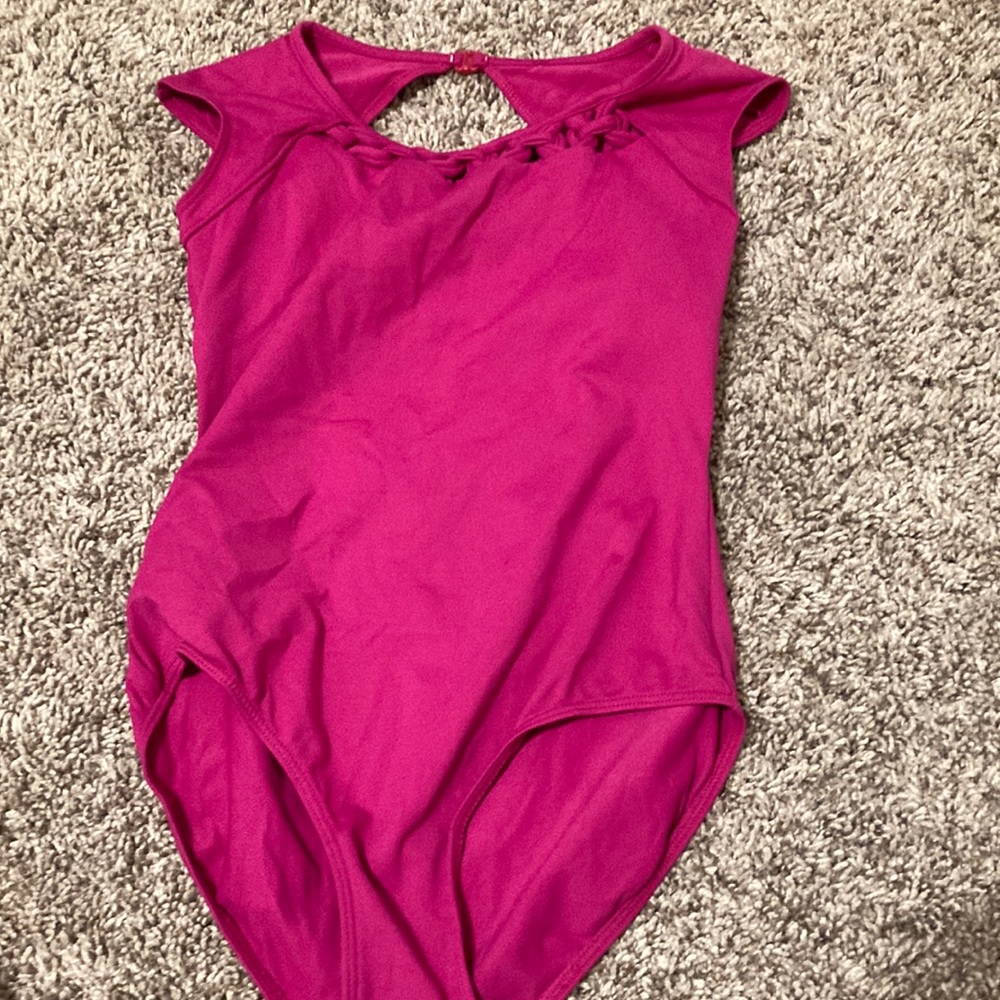 Hot Pink Braided Dance Leotard